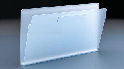 Close-Up of Transparent Folder Icons on Table
