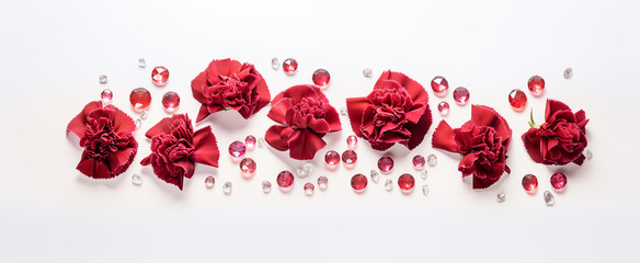 Roses isolated. Floral frame composition