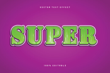 Free vector trendy super editable text efffec