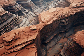 Aerial view of a beautiful canyon landscape