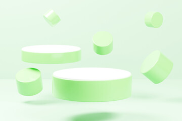 3d rendering podium background illustration element