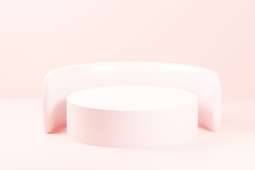 3d rendering podium background illustration element