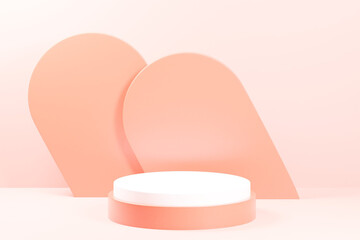 3d rendering podium background illustration element