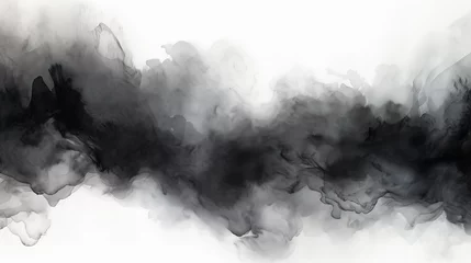 Outdoor-Kissen A black and white designed watercolor background, abstract © Reisekuchen