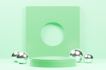 3d rendering podium background illustration element