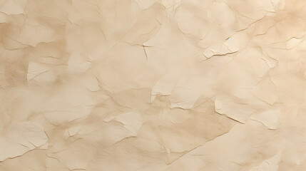 Seamless recycled beige fiber paper background texture. Arts and crafts card stock pattern. Organic artisan eco friendly product packaging or luxe stationary high resolution backdrop. Generative AI.