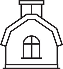 Farmhouse Line Icon
