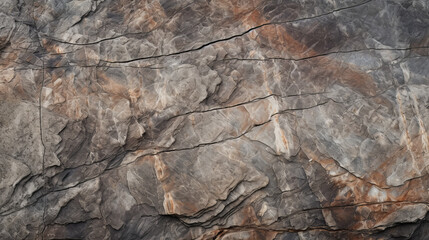 A close up of a rock with cracks, grey colored with abstract design, texture