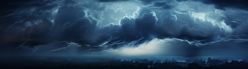 beautiful and mysterious looking dark, stormy clouds, background banner - obrazy, fototapety, plakaty