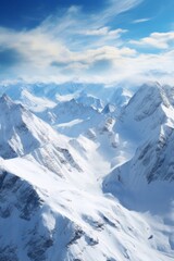 Fototapeta na wymiar Winter landscape of snow covered mountains.