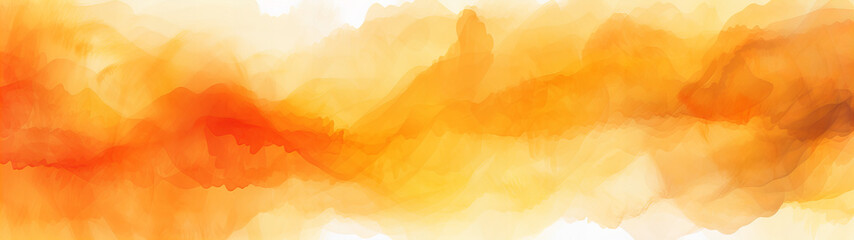 A abstract designed light and dark orange watercolor background banner - obrazy, fototapety, plakaty