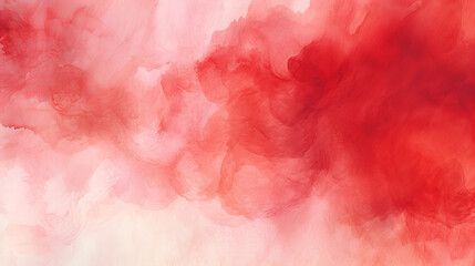 A abstract bright red and white watercolor background design, looks like smoke