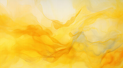 A abstract yellow and white watercolor background design, looks like smoke