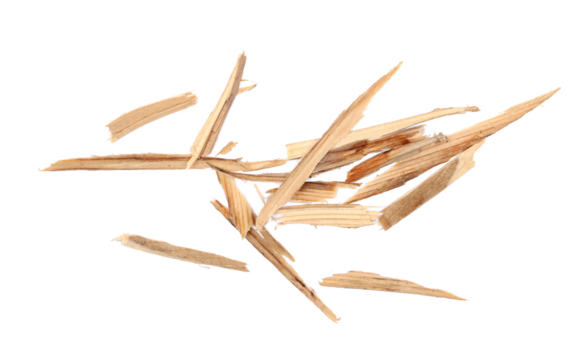 Pile pieces of broken planks, isolated on white, background and texture, clipping
