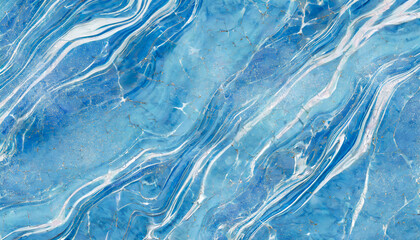 Niebieskie tło abstrakcyjne do projektu, marmur, krzywa tekstura i wzór w kształcie fal	