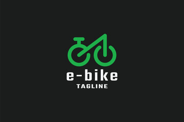 E-bike Letter E Logo

