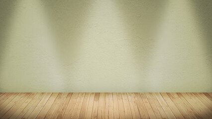 Background of Cream Wall with Wood