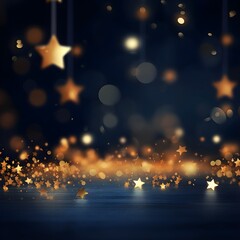 
background with stars, and a Blue Christmas bokeh background.