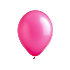 single pink balloon isolated on a transparent or white background