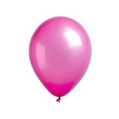 single pink balloon isolated on a transparent or white background