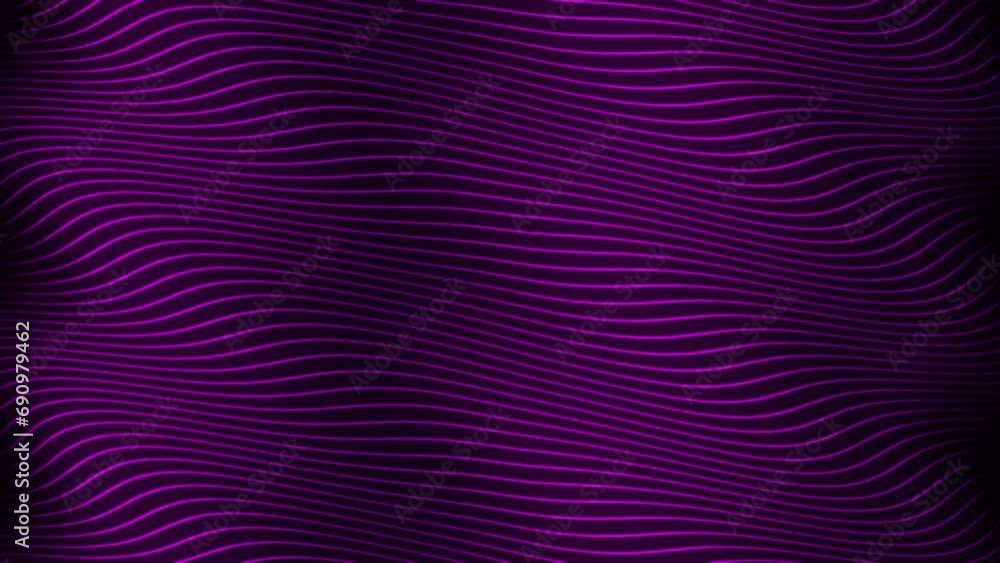 Poster abstract wave lines loop animated video. 3d abstract black background looping animation. wave abstra