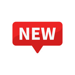 New In Red Rectangle Shape For Product Promotion Business Marketing Social Media Information
