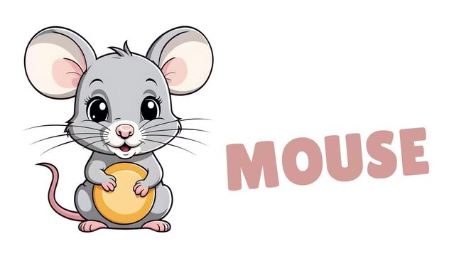 Video Easy Animated animals Mouse for kids learning, Fun learning for kids, 4K Quality