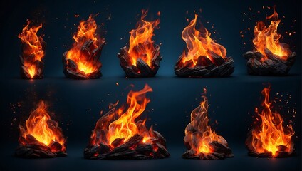 Fototapeta premium fire generative Ai 