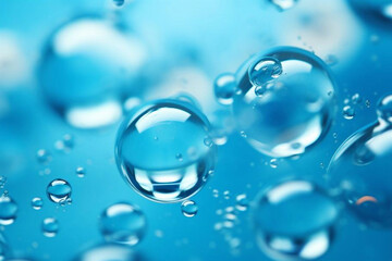 Blue background with blue bubbles