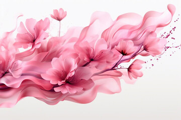 swirls with flower pink petals