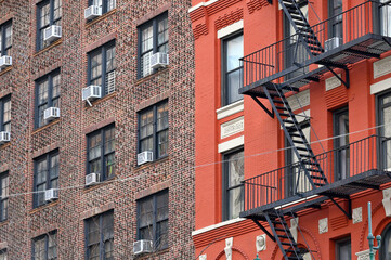 Architecture of downtown in Manhattan, New York City - obrazy, fototapety, plakaty