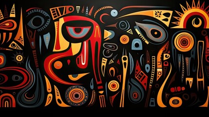 Discover the Beauty of African Folk Art-inspired Abstract Patterns as Stunning Backgrounds
