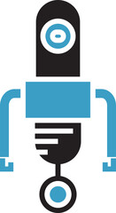 Cartoon Robot Glyph Icon
