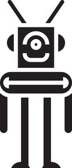 Cartoon Robot Glyph Icon
