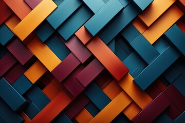 Abstract Geometric - Bold geometric patterns with vibrant colors - AI Generated - obrazy, fototapety, plakaty