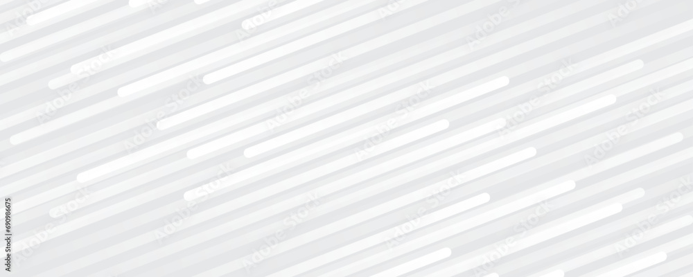 Aufkleber white geometric abstract background overlap layer on bright space with diagonal rounded lines decora
