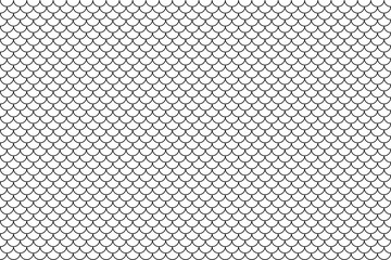 Fish scale pattern line art, tile pattern line, mermaid tail pattern vector.
