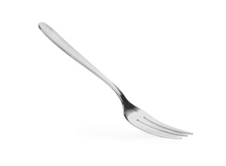 New clean shiny fork isolated on white