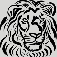 Lion Simple Animal Outlines