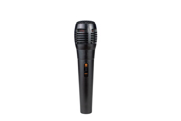 Microphone on white background.