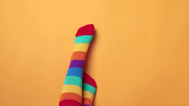 rainbow colored socks