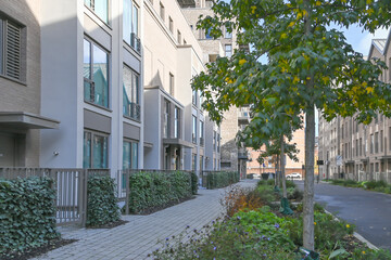 Fototapeta na wymiar London, UK, 6 November 2023: New homes development in Castle Street, Newham, East London 