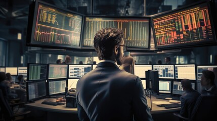 In a spot trading center, traders are nervously trading and analyzing the market situation.