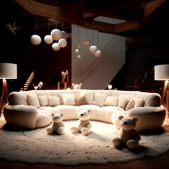 living room with sofa