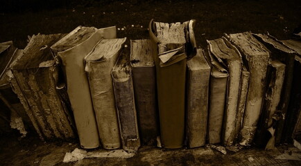 transience,old dirty books,vergänglichkeit