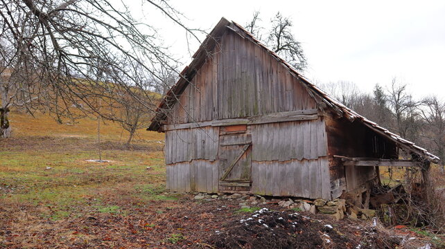 old abandoned barn
