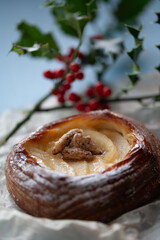Danish Pastry with holly 