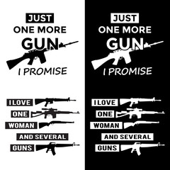 Gun Lover t shirt vector design illustration