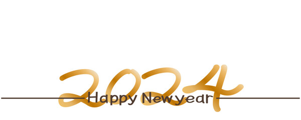 Obraz na płótnie Canvas Happy new year illustration. 2024 new year greeting message. Vector illustration.