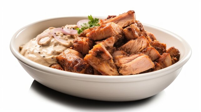 Delicious Filipino Lechon Roasted Pork with Liver Sauce AI Generated